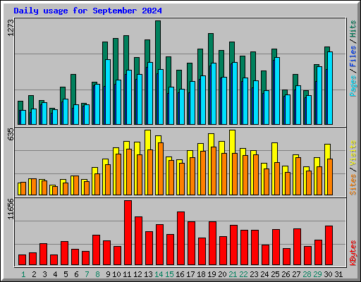 Daily usage for September 2024