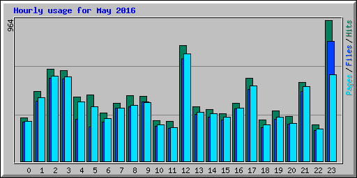 Hourly usage for May 2016