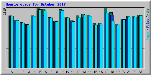 Hourly usage for October 2017