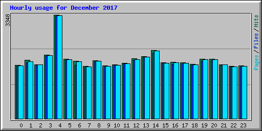 Hourly usage for December 2017