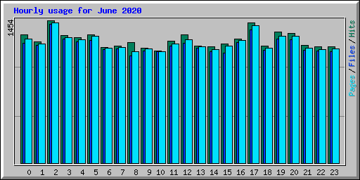 Hourly usage for June 2020