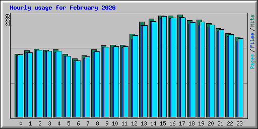 Hourly usage for February 2026